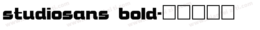 studiosans bold字体转换